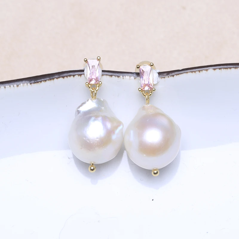 Серьги с камнем Сваровски Baroqueonly висячие серьги из натурального жемчуга сережки