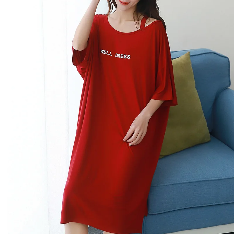 Женское летнее платье с коротким рукавом без бретелек|Ночные сорочки и пижамы| |