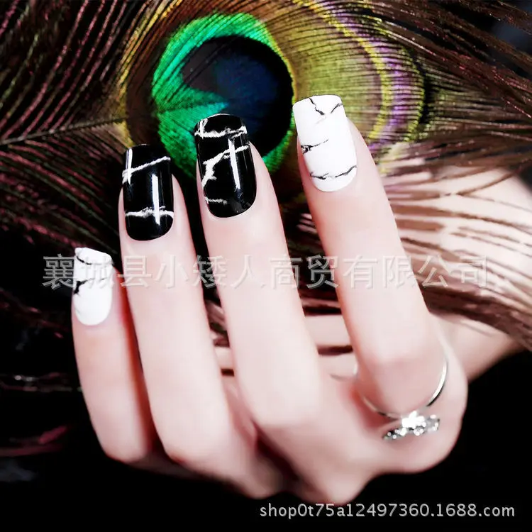 Накладные красивые вставить черный белый цвет хроматические Halo краска Красивая