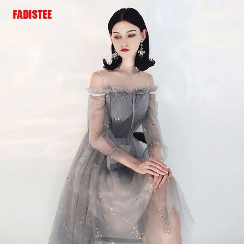 FADISTEE Новое поступление вечернее платье для выпускного вечера vestido de Festa vestido de noiva boho формальная мягкая плиссированная юбка из тюля robe de soiree - Цвет: same as picture