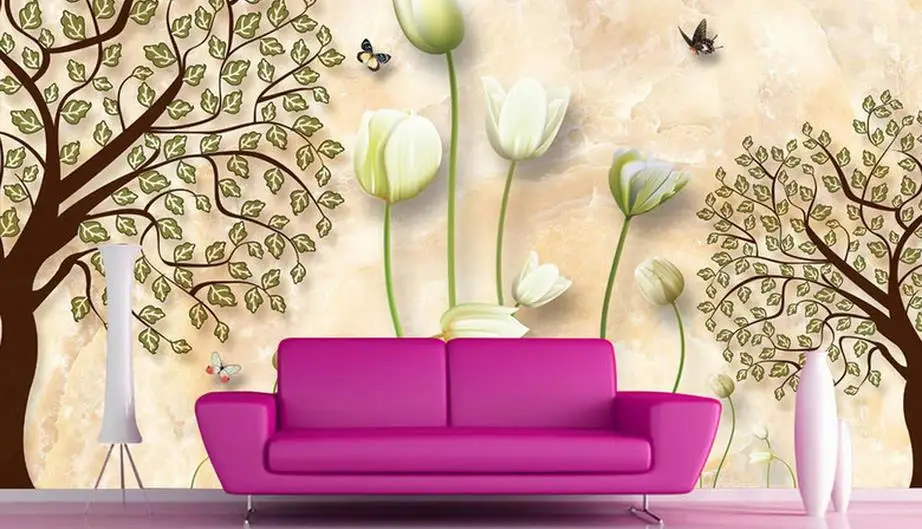 Пользовательские Настенные обои 3d современная настенная бумага ванная комната