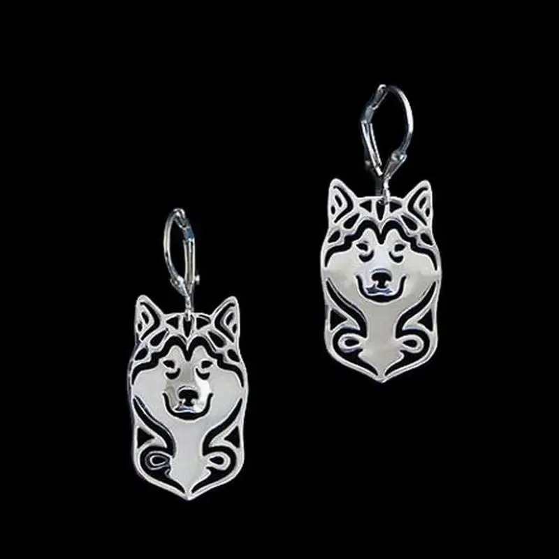 Fashion Lovers' Alloy Pet Dog Earrings Women's Jewelry Alaskan Malamute | Украшения и аксессуары