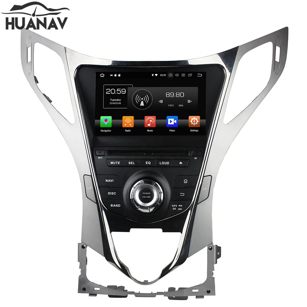HUANVA Android 8 0 без DVD плеера GPS навигация для Hyundai AZERA Grandeur i55 2011 + головное устройство