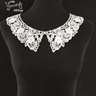 Вышитый цветок, кружевной вырез сделай сам, воротник, отделка одежды, аппликация, вышитый край для швейных принадлежностей, рукоделия