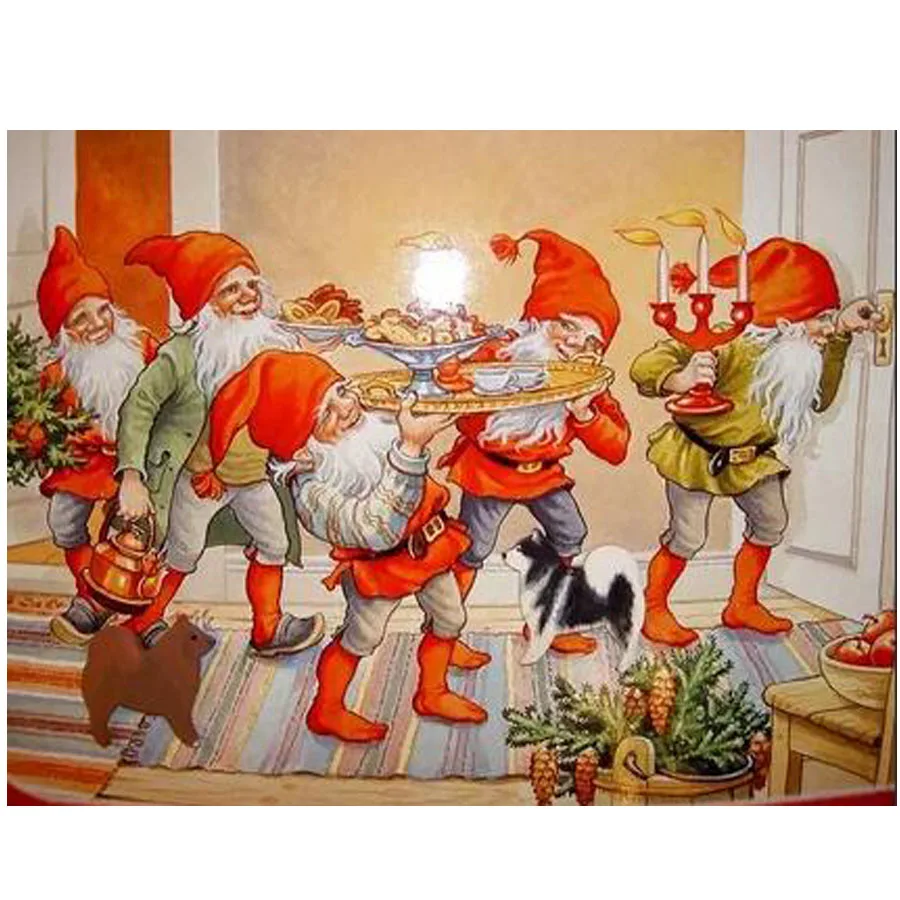 

Kufwkey Free Shipping 5d DIY Diamond Painting Cross Stitch Christmas Mosaic Diamond Embroidery snowman full drill square
