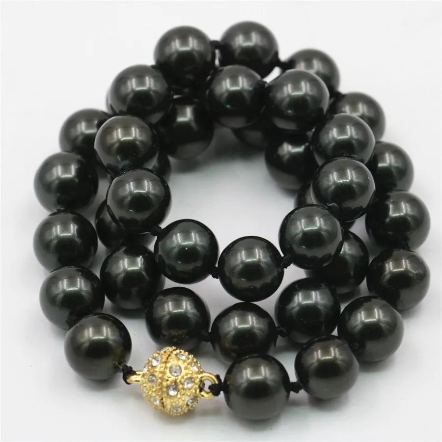 Очаровательные жемчужные бусины черного цвета 10 мм смешанные аксессуары для