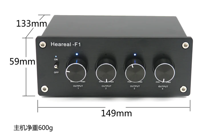 Lossless Hifi аудио коммутатор 1 в 4 выхода аудио вход селектор