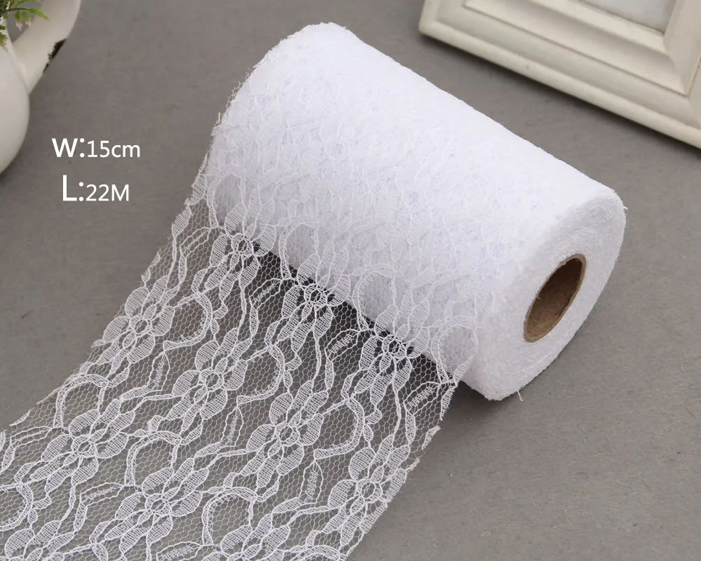 22M/Roll Vintage Lace Netting Fabric Tulle Roll For Tutu Skirt Table Runner Chair Sash DIY Wedding Party Arts Christmas Decor | Дом и сад