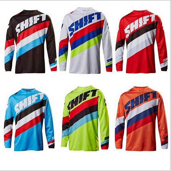 2016 Американский СДВИГ Спуске Велосипедные Майки Лето С Длинным Рукавом Горный