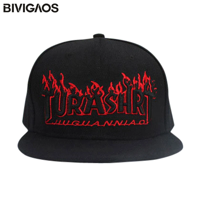 Новинка Swag TURASHRT Flame Letters вышивка мужская бейсболка хип хоп кепки черные Bone Snapback
