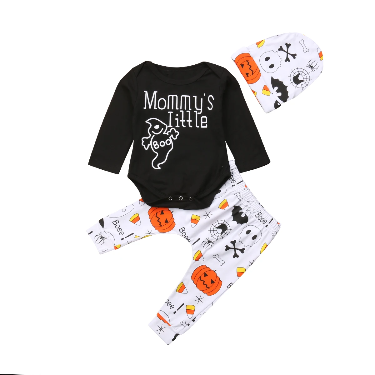 3 шт. Детский комбинезон с длинным рукавом принтом в виде тыквы | Детская одежда и