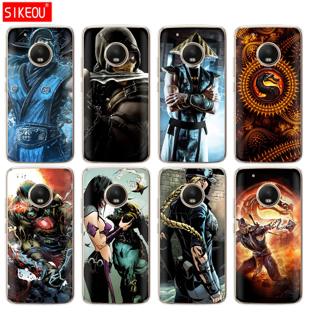 Силиконовый чехол для телефона Motorola Moto G6 G5 G5S Z2 Z3 PLAY PLUS X4 E4 E5 C Scorpion Sub Zero Mortal Kombat