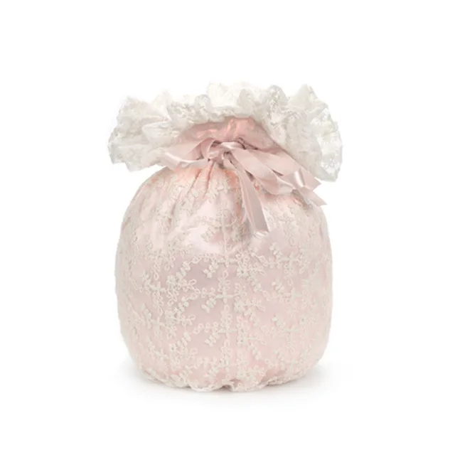 Женская косметичка на шнурке чехол для макияжа с кружевной вышивкой дорожная