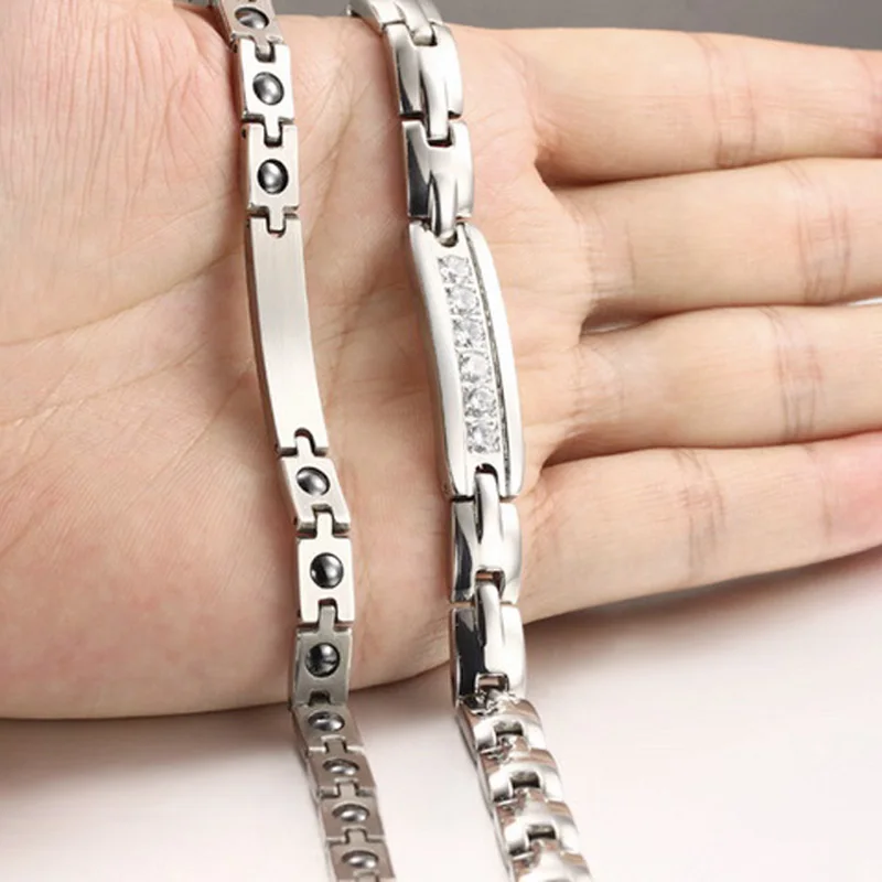 Женский и мужской браслет из нержавеющей стали с магнитом | Украшения аксессуары