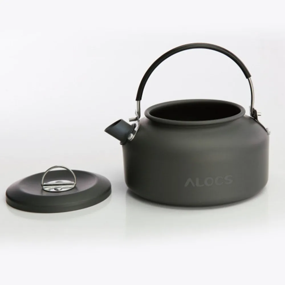 Alocs CW K03 Открытый чайник Кемпинг Пикник воды кофе горшок 1.4L алюминий Прямая