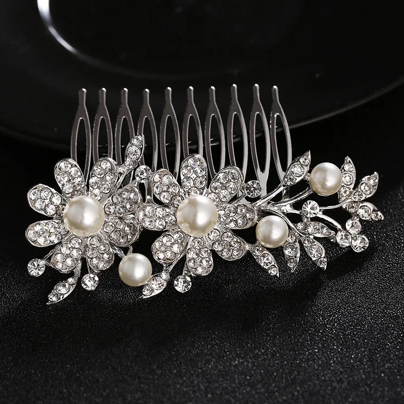 CC Свадебные украшения гребни для волос Корона шпильки обручальные аксессуары