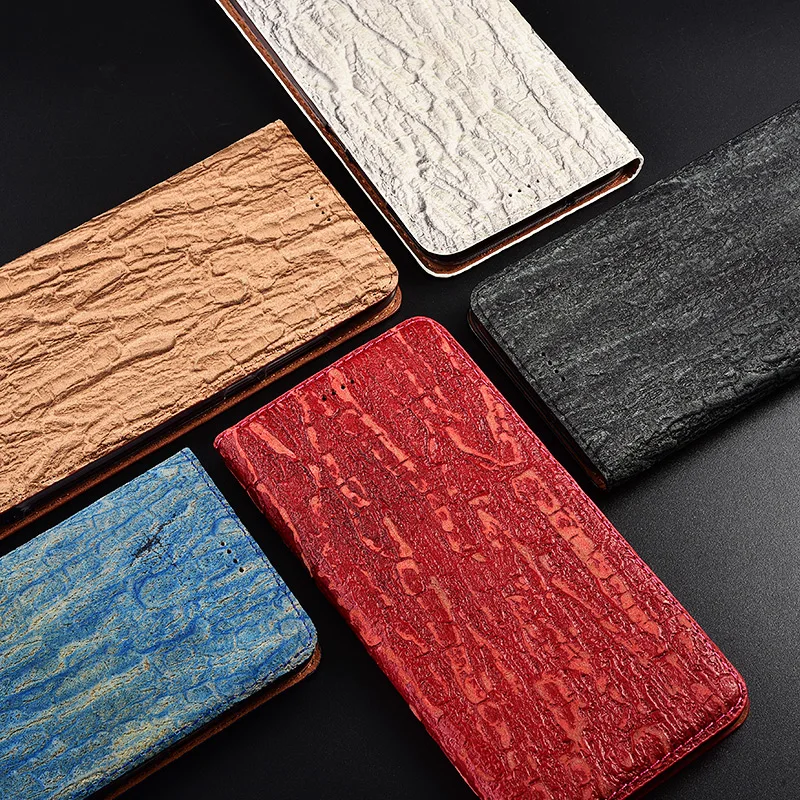 Дерево текстуры из натуральной кожи чехол для телефона на магните Meizu Meilan Note U10 U20
