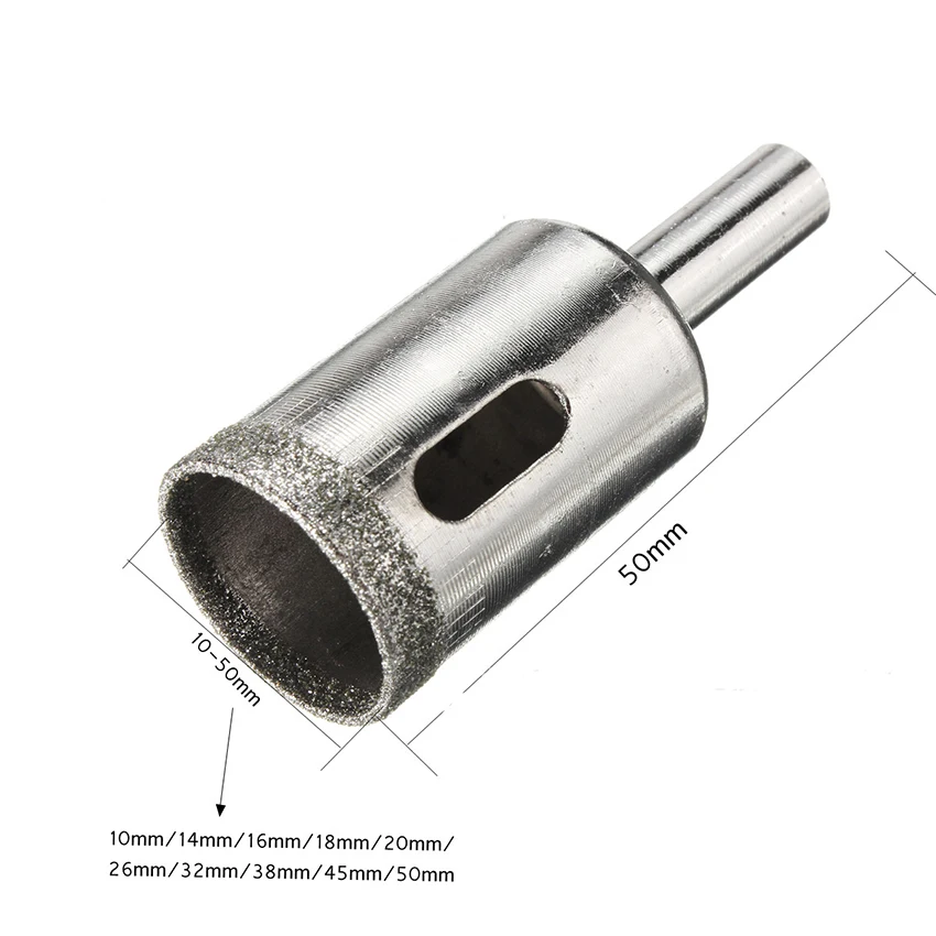 

10PCS/Set Diamond Hole saw Drill Bit for Drilling Holes in Glass, Ceramics, Floor Tiles 10-50mm Marble Hole Opener Power Tool