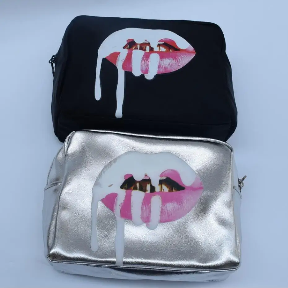 Сумка женская многофункциональная портативная с 3d принтом и красным ртом|cosmetic