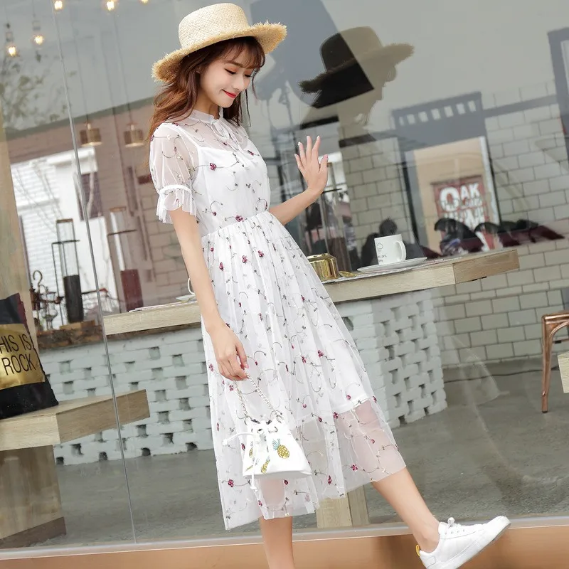 Женские летние сексуальные сетчатые Элегантные платья художественное шелковое