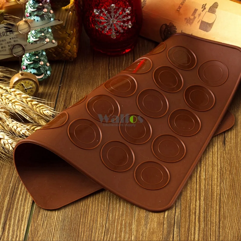 WALFOS силиконовые 48 полости кексы/миндаль круглые инструменты для выпечки выпечка