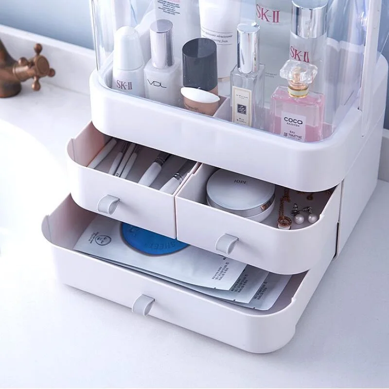 Большая пластиковая настольная помада для ванной контейнер прозрачный