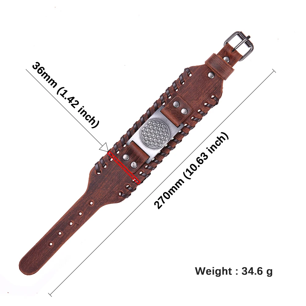 LIKGREAT винтажный браслет-талисман с подвеской черный цвет мужской браслет со