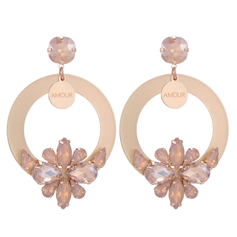 Sehuoran Luruxy коврики золото Pendients большой серьги для женщин Aretes Brincos себе бренд Oorbellen модные украшения - Окраска металла: Champagne