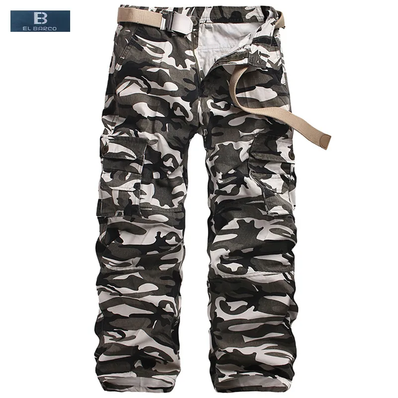 Брюки карго мужские [EL вышитые] хлопковые повседневные брюки в стиле милитари
