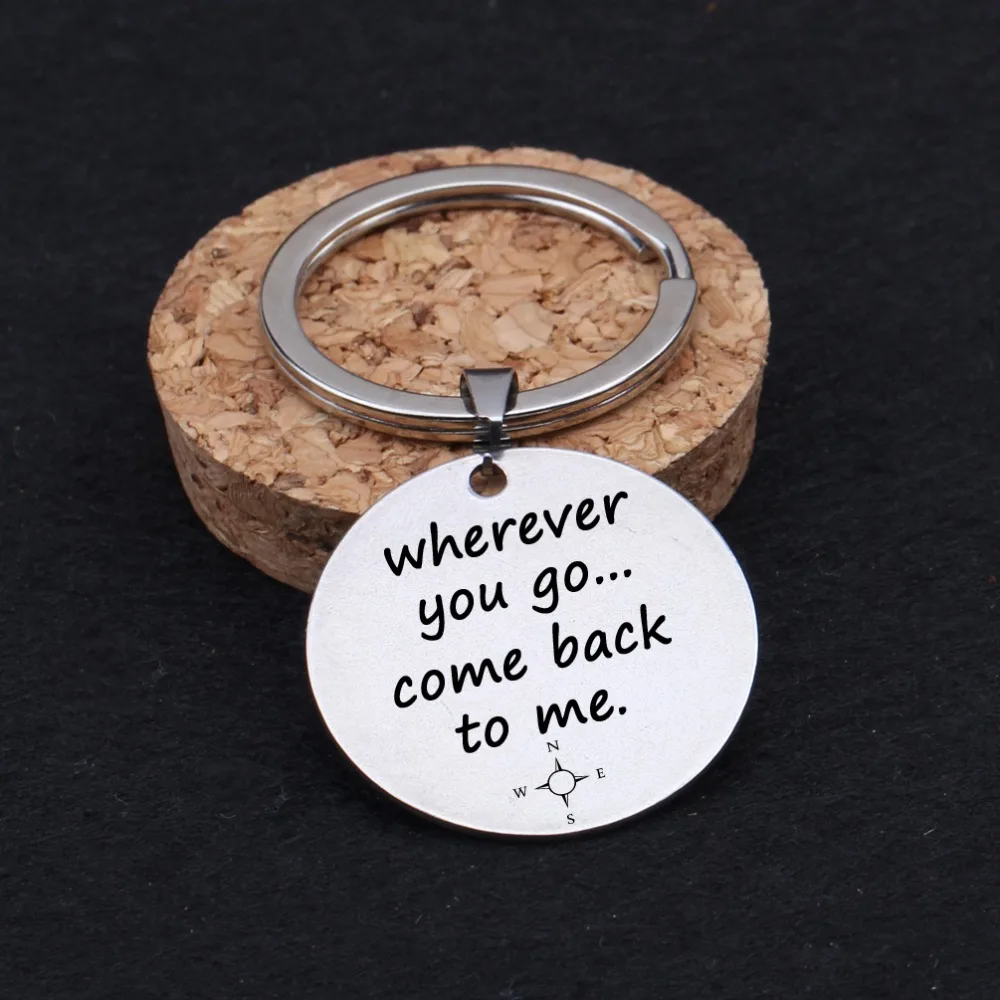 Штампованные куда бы вы ни отправились вернись ко мне брелоки &quotКомпас&quot