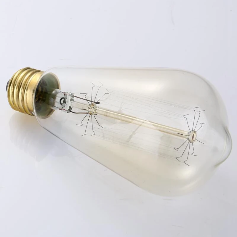 Винтажная лампа накаливания 40 Вт 220 В ретро лампы Эдисона художественное