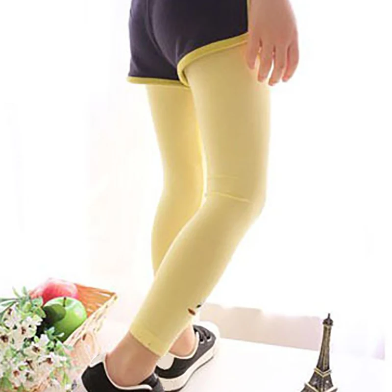 Леггинсы для девочек ярких цветов узкие брюки маленьких обтягивающие штаны