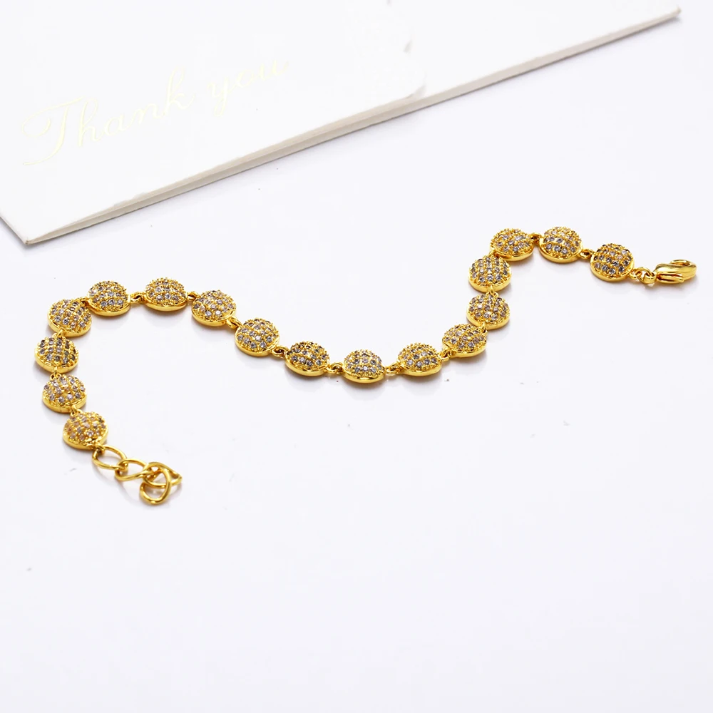 Женский браслет с кристаллами из кубического циркония 18 см + 2 длина высокое