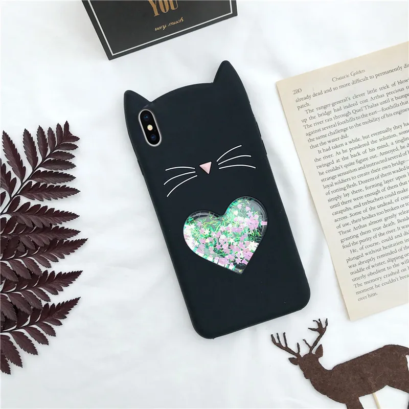 2 Блестящий чехол Luck Cat для samsung Galaxy A7 жидкий зыбучий песок для samsung Galaxy A7 A750F A750 SM-A750F A 7 чехол - Color: 2