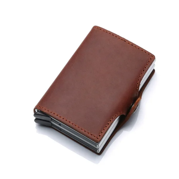 by dhl 100pcs 2018 genuine leather card holder rfid wallet aluminum unisex crazy horse 2 metal credit | Багаж и сумки