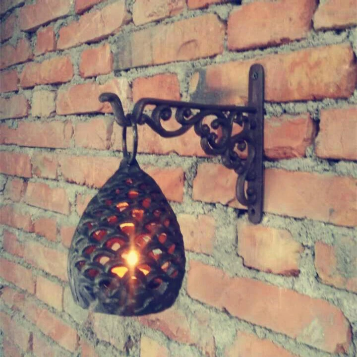 6 7 ''Железный Настольный фонарь подсвечник черные сосновые шишки|cone holder|holder