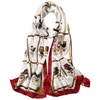 08 White plus red Европейский и американский стиль, шелковый шарф, весна-лето, натуральный шелковый шарф, цветочный животный узор, роскошный женский Шелковый шарф - Цвет: 08 White plus red