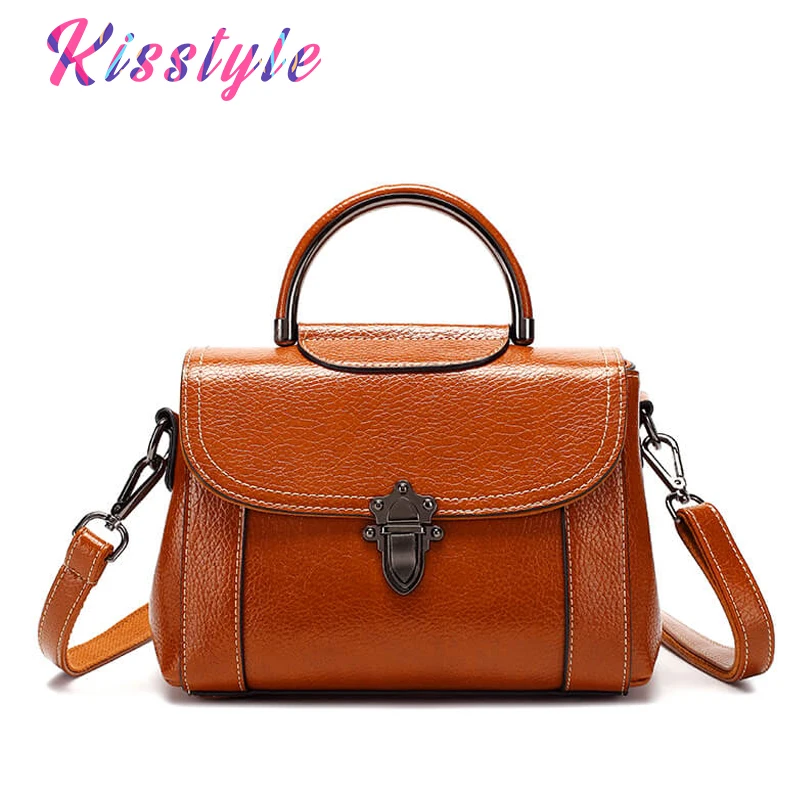 Kisstyle высокое качество из мягкой кожи Для женщин сумки Винтаж сумка бренд модная