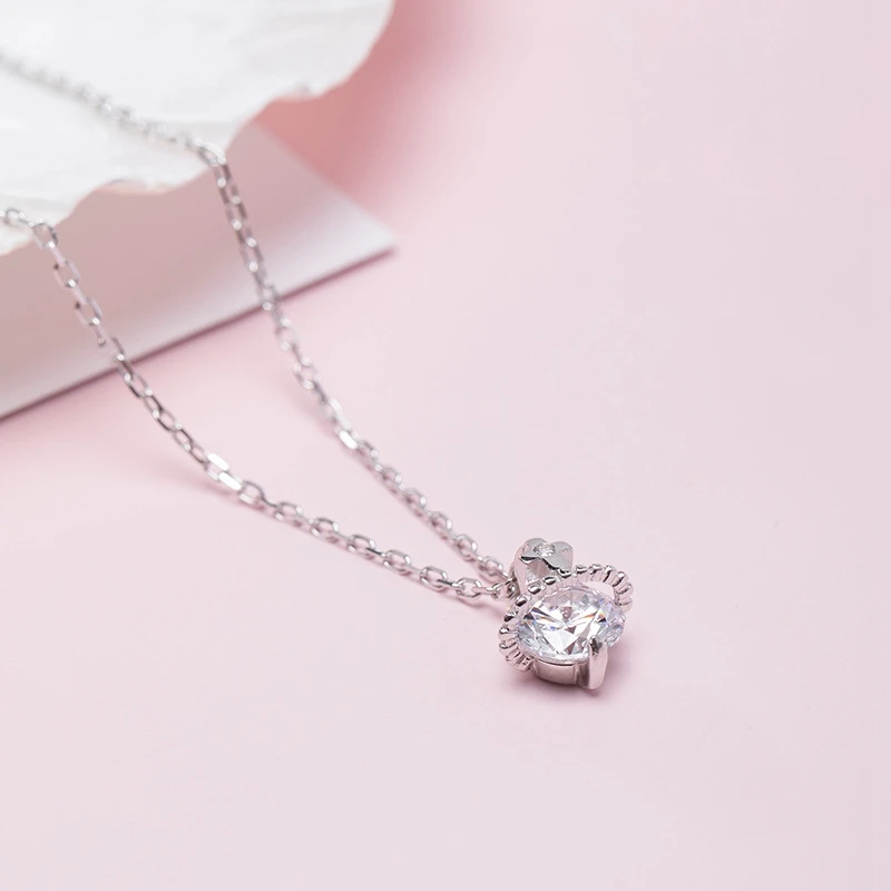 LouLeur, настоящее 925 пробы, серебряное ожерелье с подвеской, романтическая циркониевая цепочка с крестом, вечерние женские ювелирные украшения, Подарок на годовщину