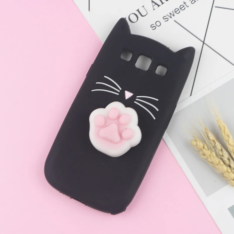 Милый японский блестящий чехол с котом для samsung Galaxy J1 Ace J2 Pro J3 J4 Plus J5 J6 Prime J7 J8 мягкий чехол с котом - Цвет: HuXu Black Foot