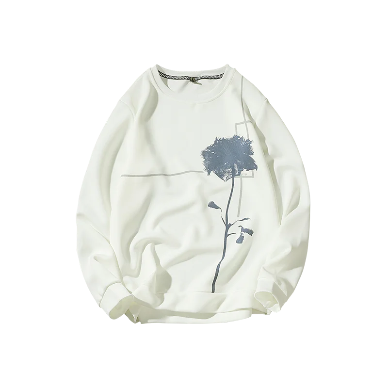 2018 мужские новые Весенние футболки 95% полиэстер Осень цветочный длинный рукав