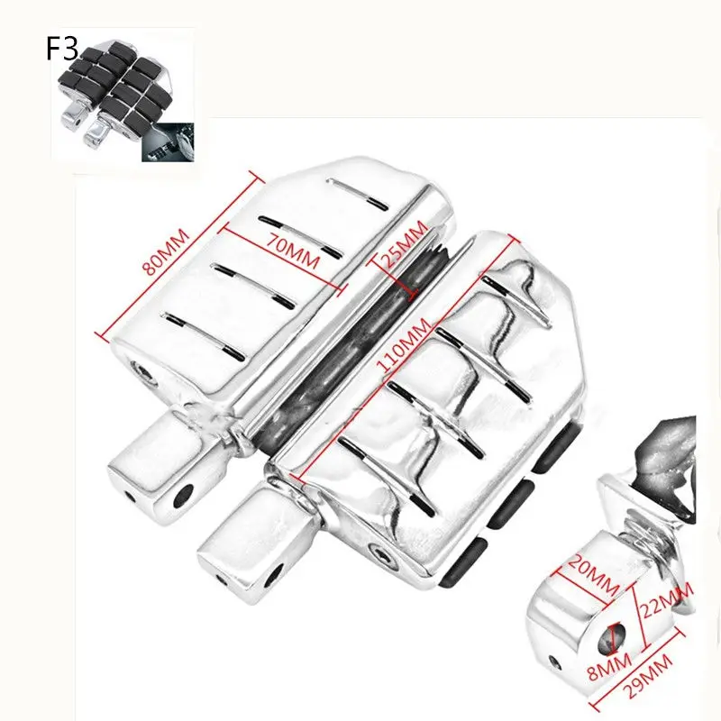 1 пара спереди/Задние подножки подставки для ног Honda VTX 1800 1300 тень VT1100 Sabre ACE VT750 дух