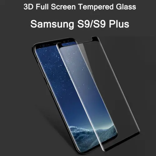 3D изогнутое закаленное стекло для Galaxy S9 + Защита экрана Samsung S9Plus|Защитные стёкла и