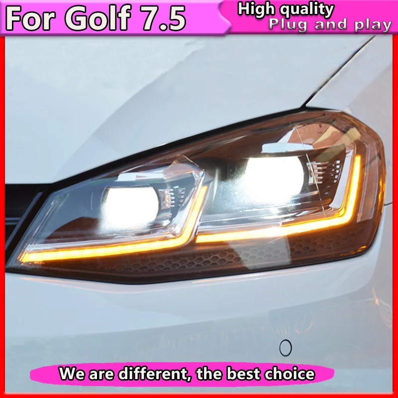 Автомобильный Стайлинг для VW Golf 7 5 фары Golf7.5 MK7.5 светодиодный ные с динамическим
