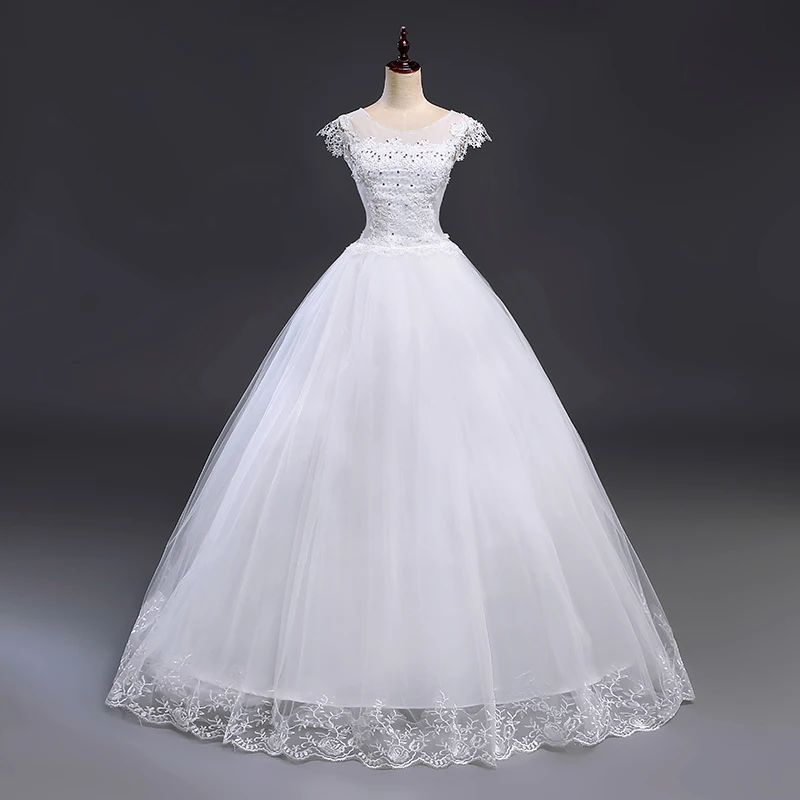 Fansmile недорогое винтажное кружевное свадебное платье размера плюс Robe de Mariage платье принцессы Свадебные платья Vestidos de Novia FSM-039F