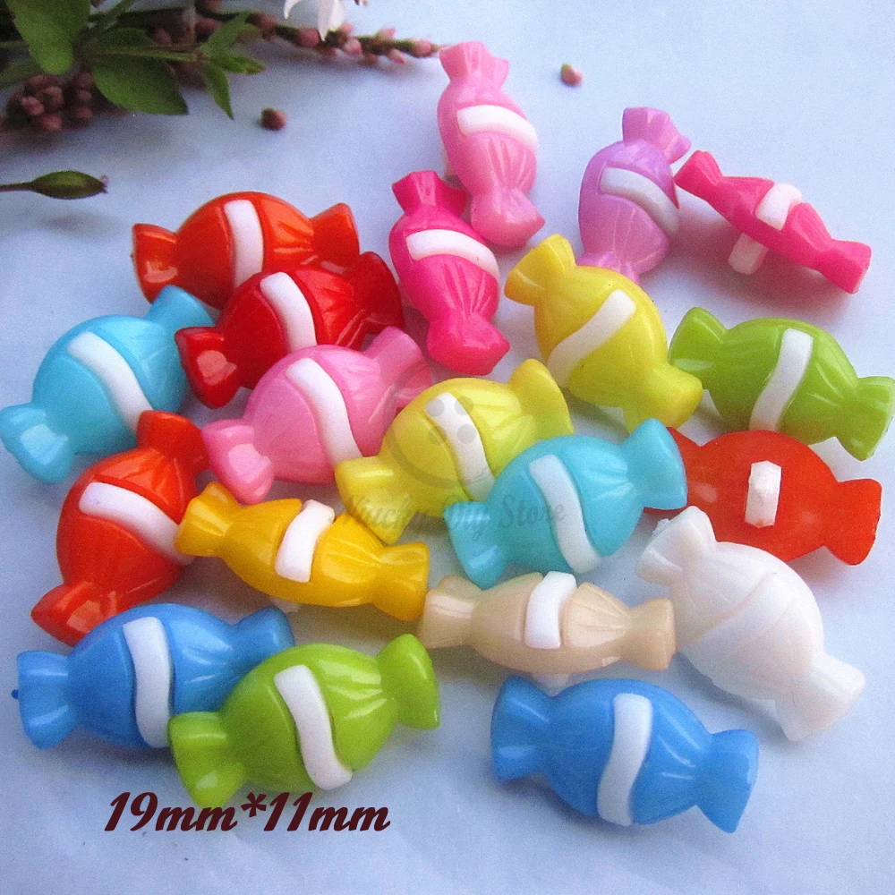 

480pcs Mixed colorful candy shape craft buttons for decoration Children toy diy handmade sewing accessories 19mm*11mm