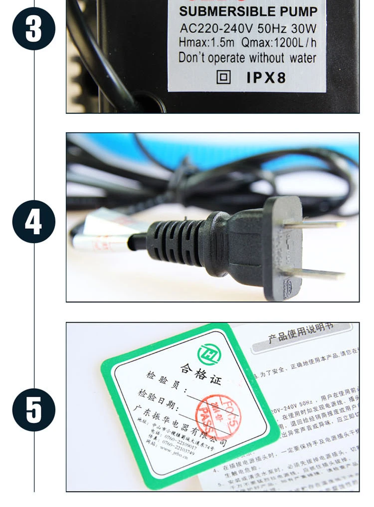 JEBO погружной водяной насос для аквариума 220v~ 240V 30W аквариумный насос для аквариума для очистки фекалий автоматически AP980D