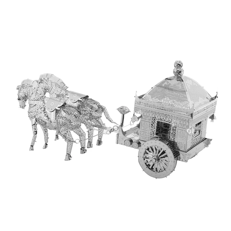 

3D Metal Model Puzzle Royal Carriage DIY Laser Cutting Jigsaw Toy Kit Adult Children Education Collection Toys Gifts