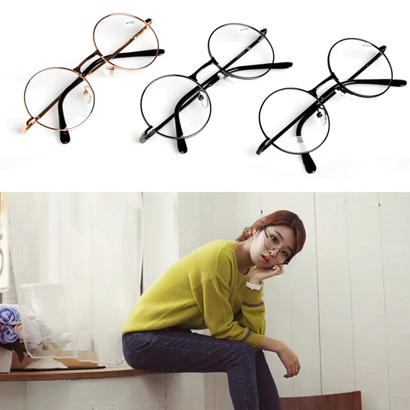 

Metal Frame Retro Unisex Round Presbyopic Reading Glasses Personality Eyeglass