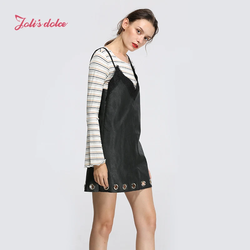 JOLI's Dolce Мода PU Кожаные модельные туфли Для женщин V Средства ухода за кожей шеи